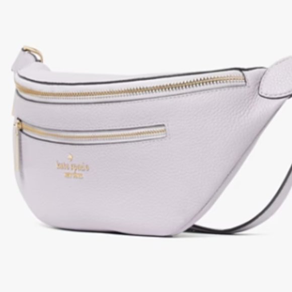 Kate Spade Leila Belt Bag Fanny Pack & Wallet in Lilac Moon Leather NWT! - Picture 3 of 14